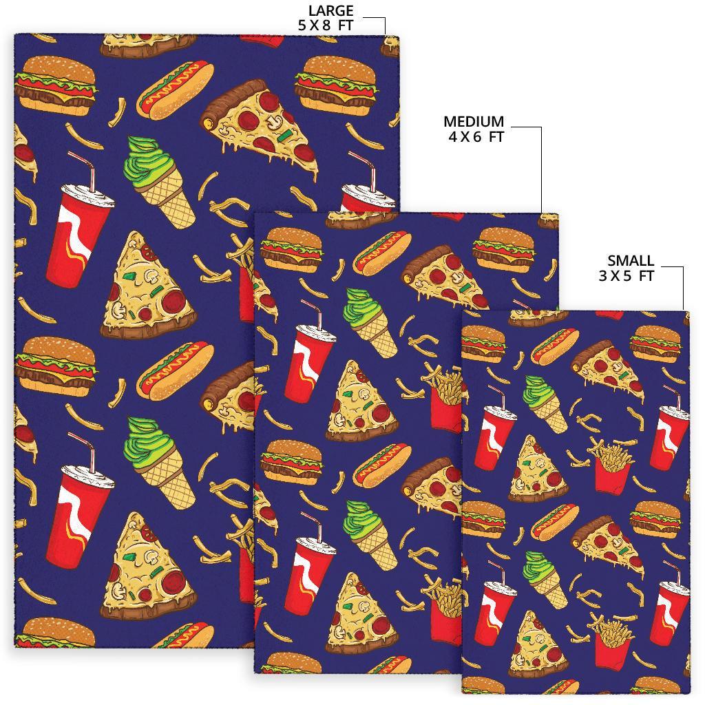 Print Pattern Fastfood Floor Mat-grizzshop