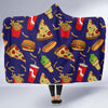 Print Pattern Fastfood Hooded Blanket-grizzshop