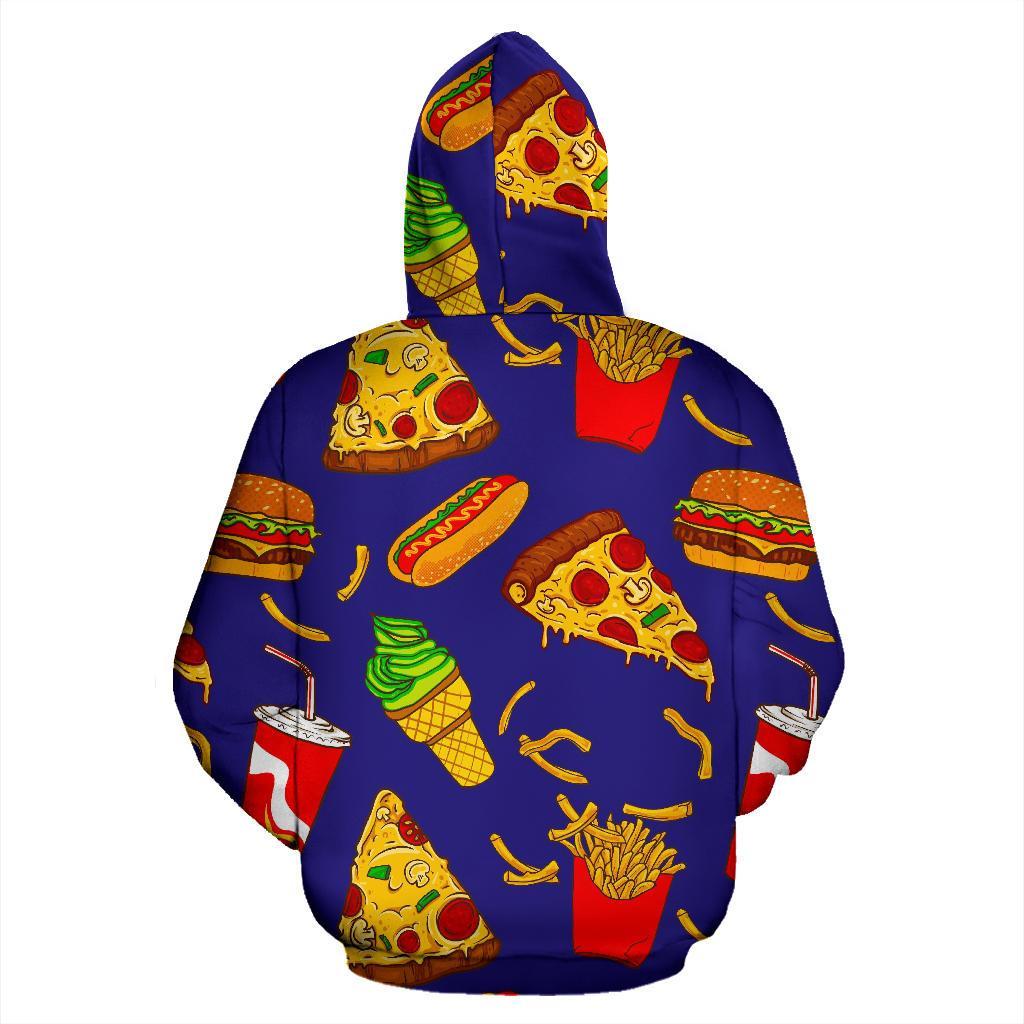 Print Pattern Fastfood Men Women Pullover Hoodie-grizzshop