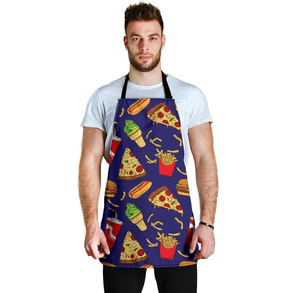 Print Pattern Fastfood Men's Apron-grizzshop