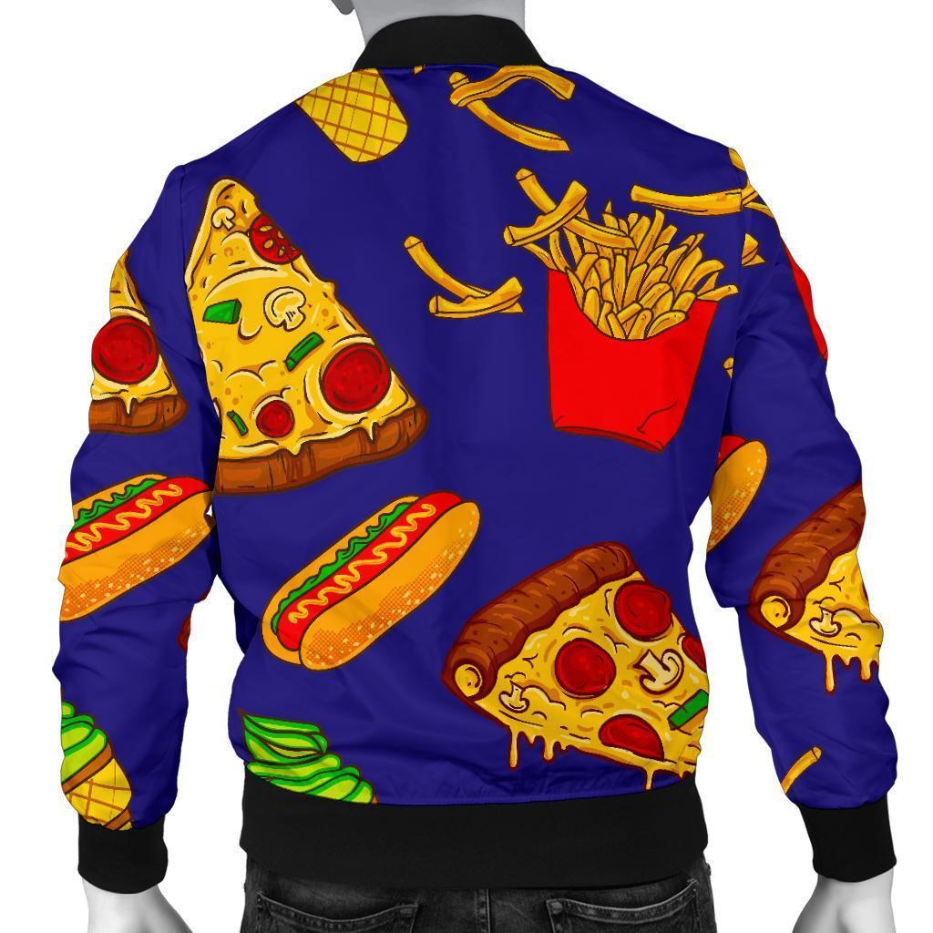 Print Pattern Fastfood Men's Bomber Jacket-grizzshop