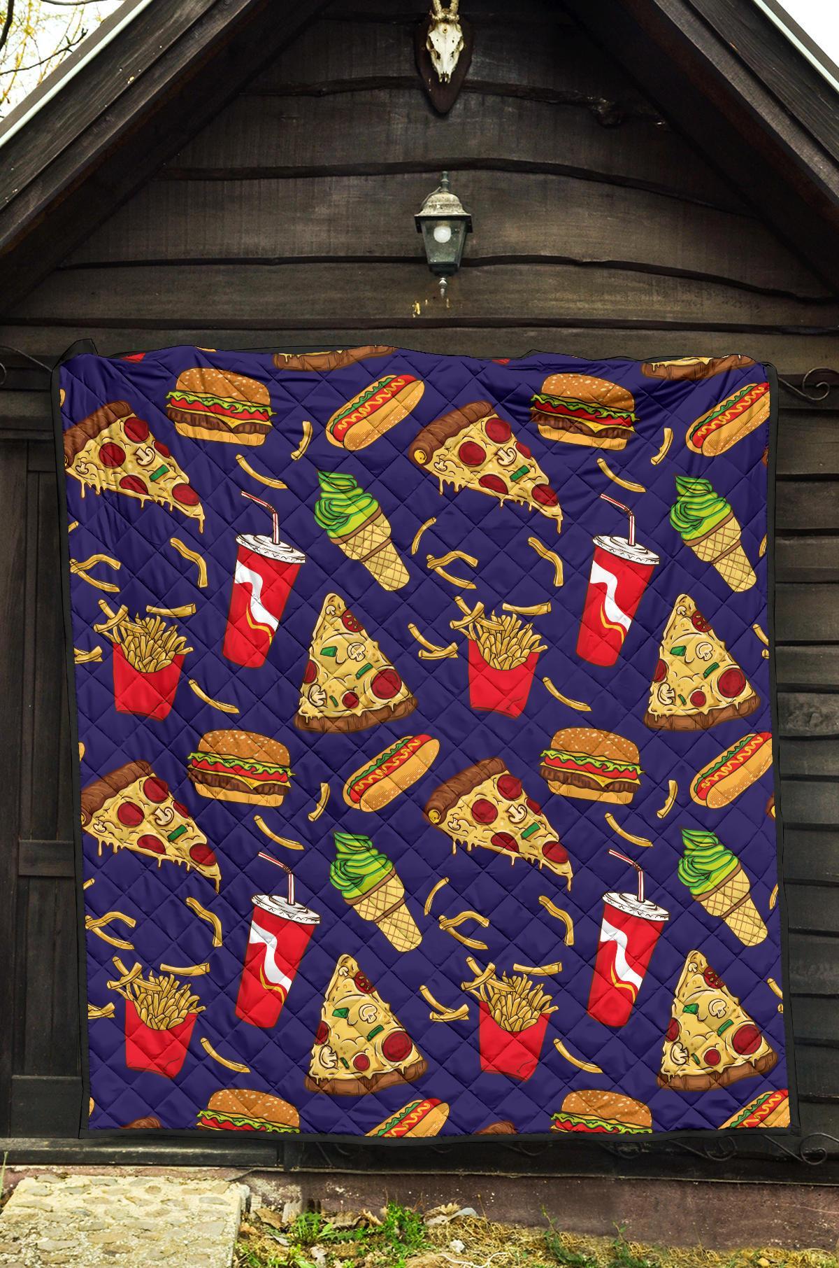 Print Pattern Fastfood Quilt-grizzshop