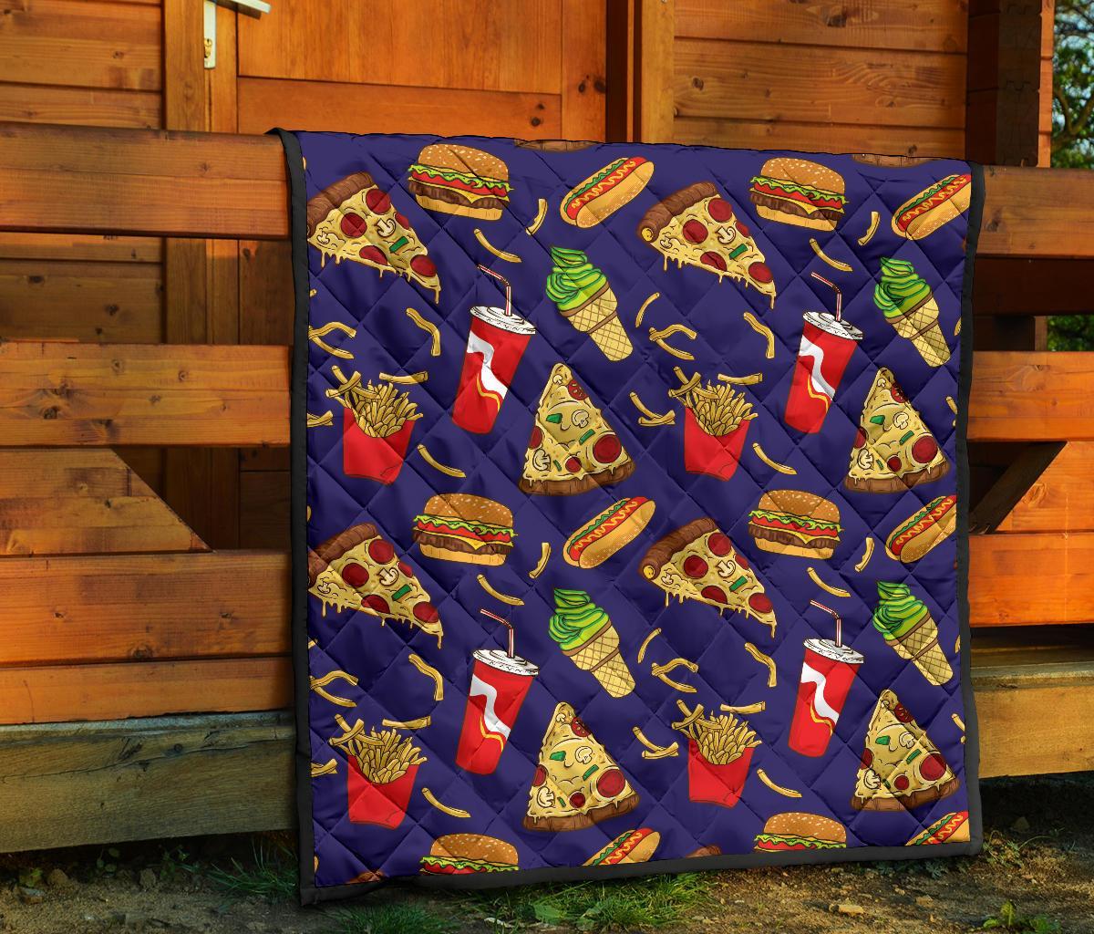 Print Pattern Fastfood Quilt-grizzshop