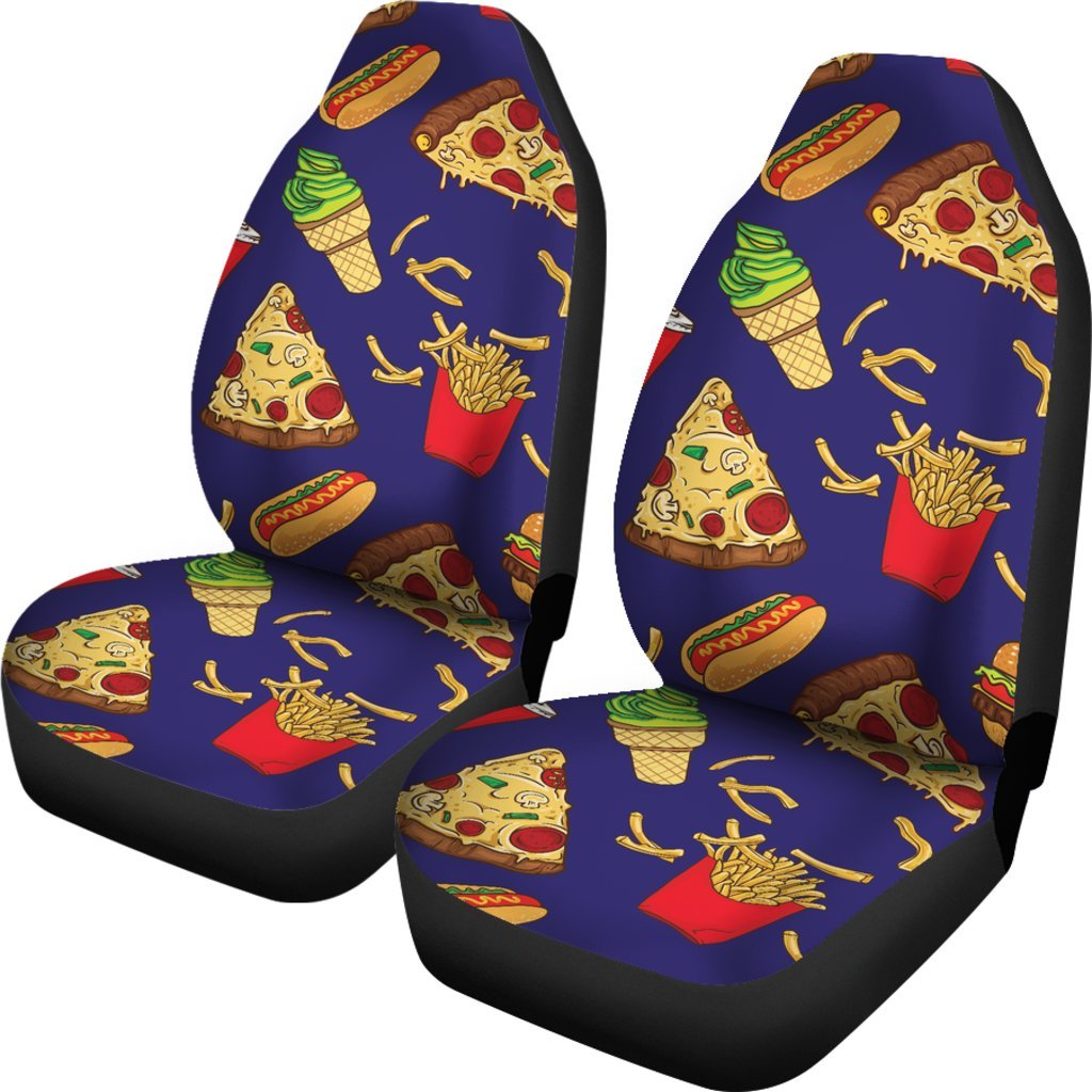 Print Pattern Fastfood Universal Fit Car Seat Covers-grizzshop