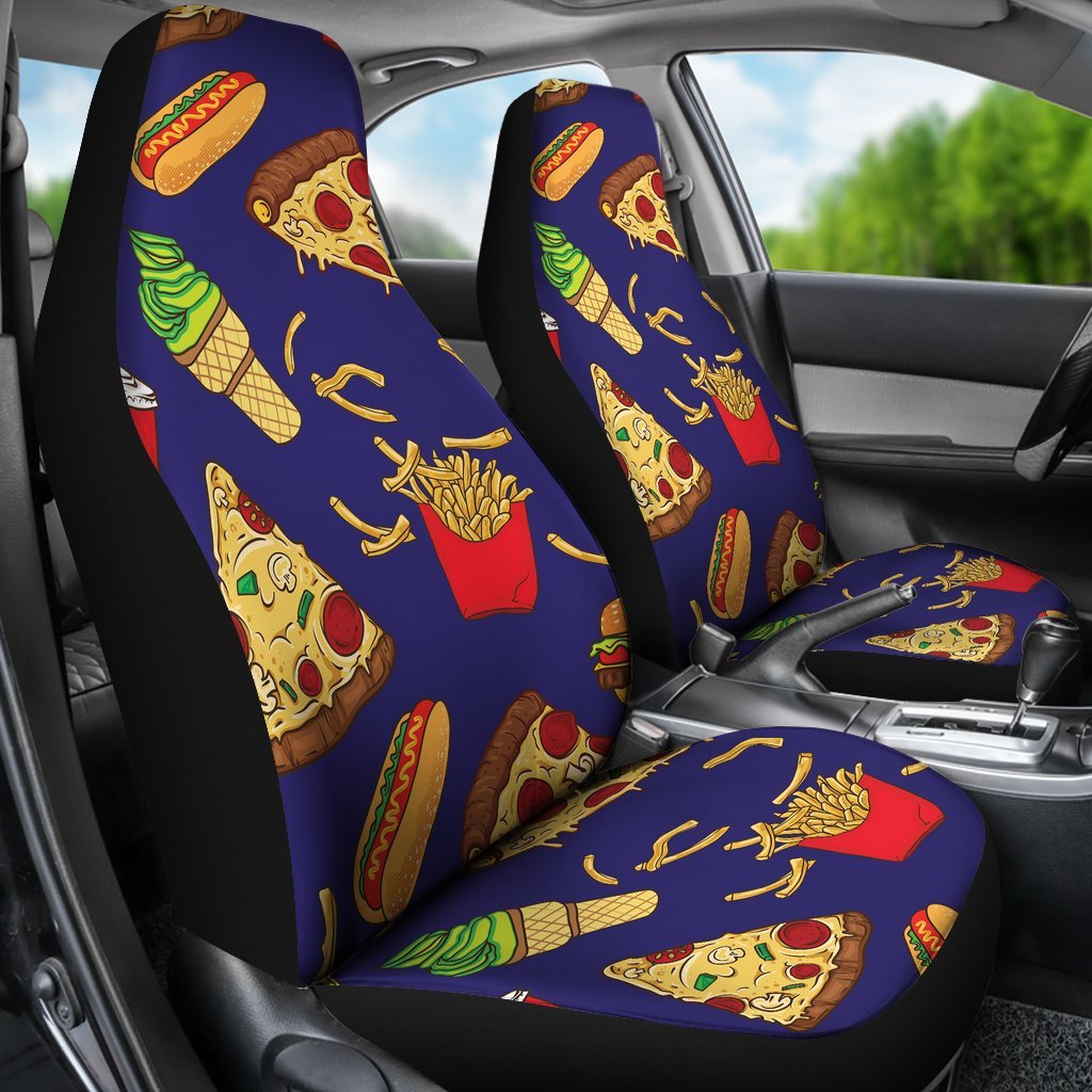 Print Pattern Fastfood Universal Fit Car Seat Covers-grizzshop