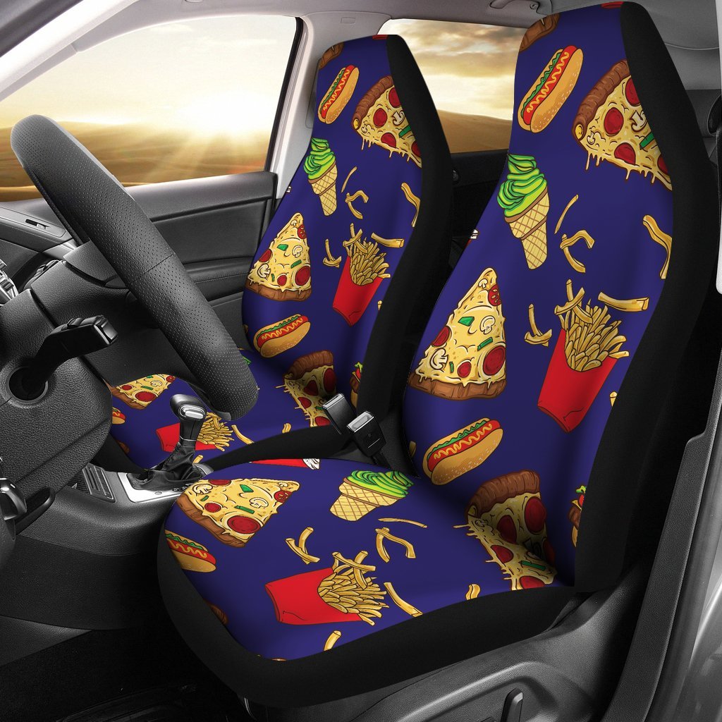 Print Pattern Fastfood Universal Fit Car Seat Covers-grizzshop