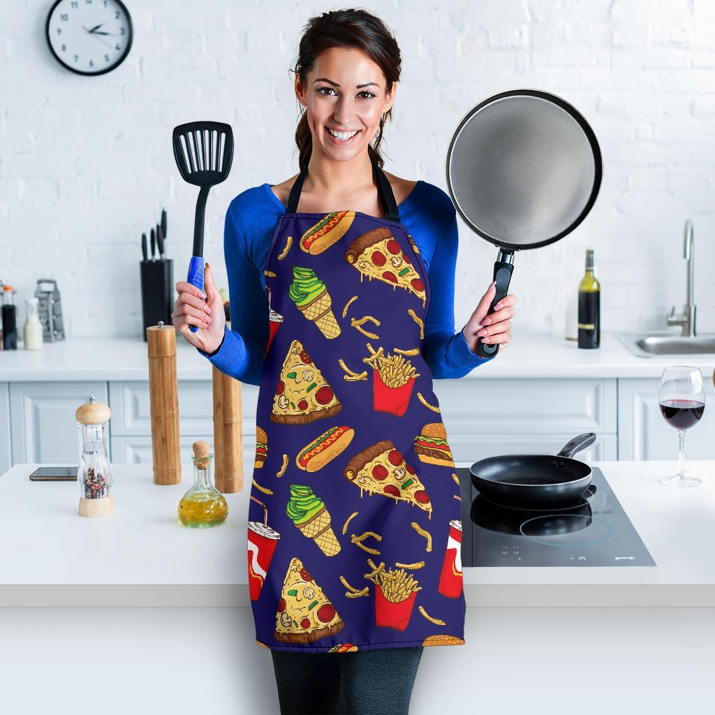 Print Pattern Fastfood Women's Apron-grizzshop