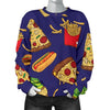 Print Pattern Fastfood Women's Sweatshirt-grizzshop