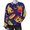 Print Pattern Fastfood Women's Sweatshirt-grizzshop