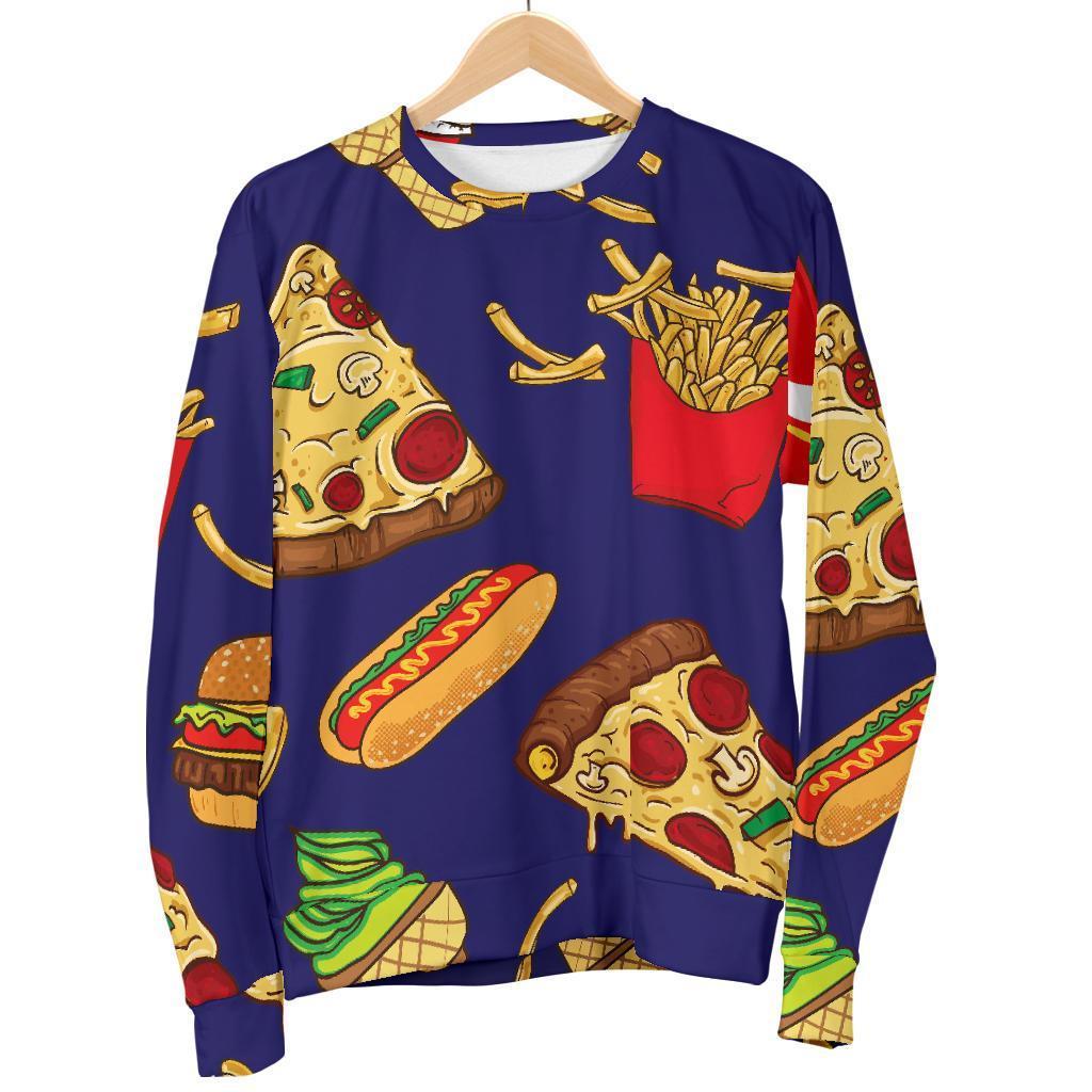 Print Pattern Fastfood Women's Sweatshirt-grizzshop