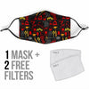 Print Pattern Firefighter Face Mask-grizzshop