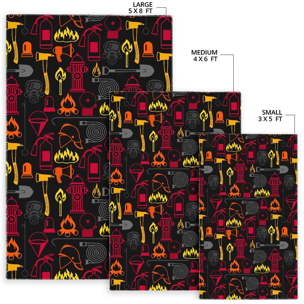 Print Pattern Firefighter Floor Mat-grizzshop