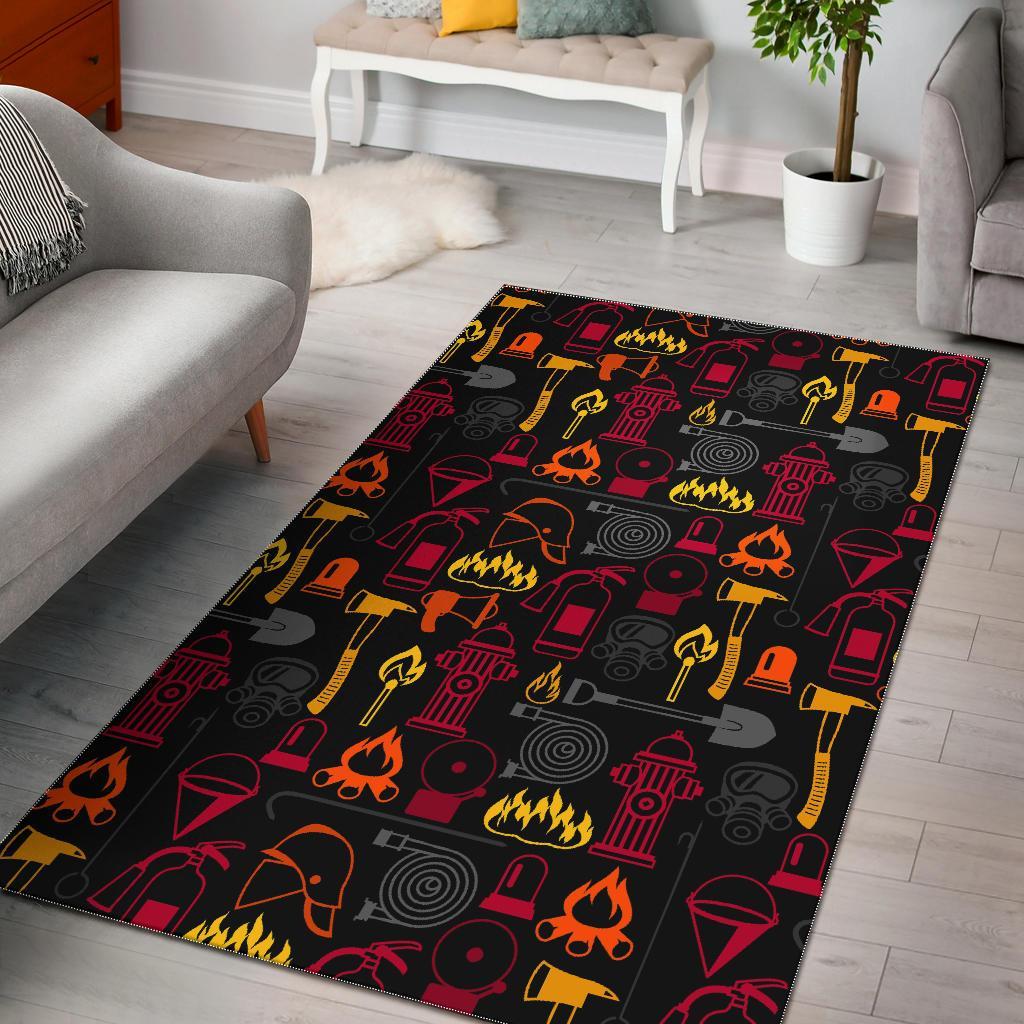 Print Pattern Firefighter Floor Mat-grizzshop