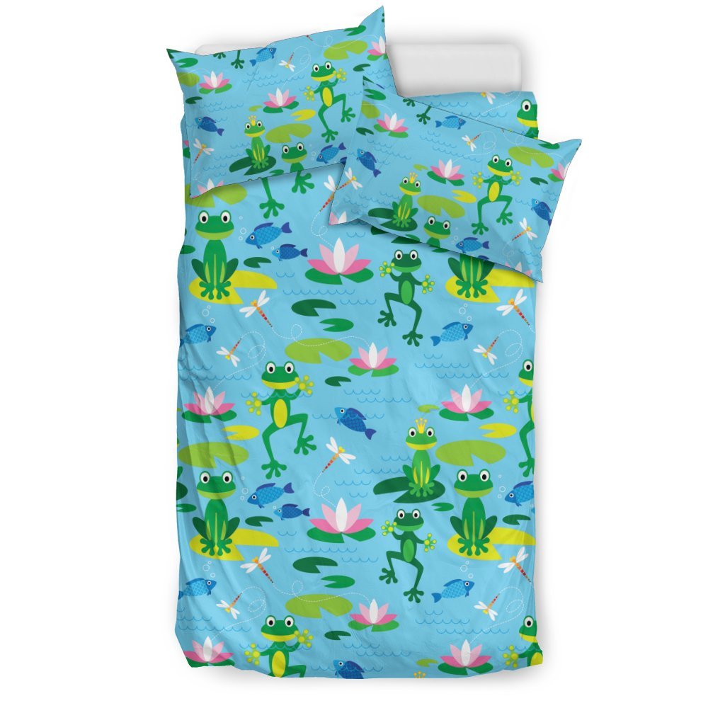 Print Pattern Frog Duvet Cover Bedding Set-grizzshop