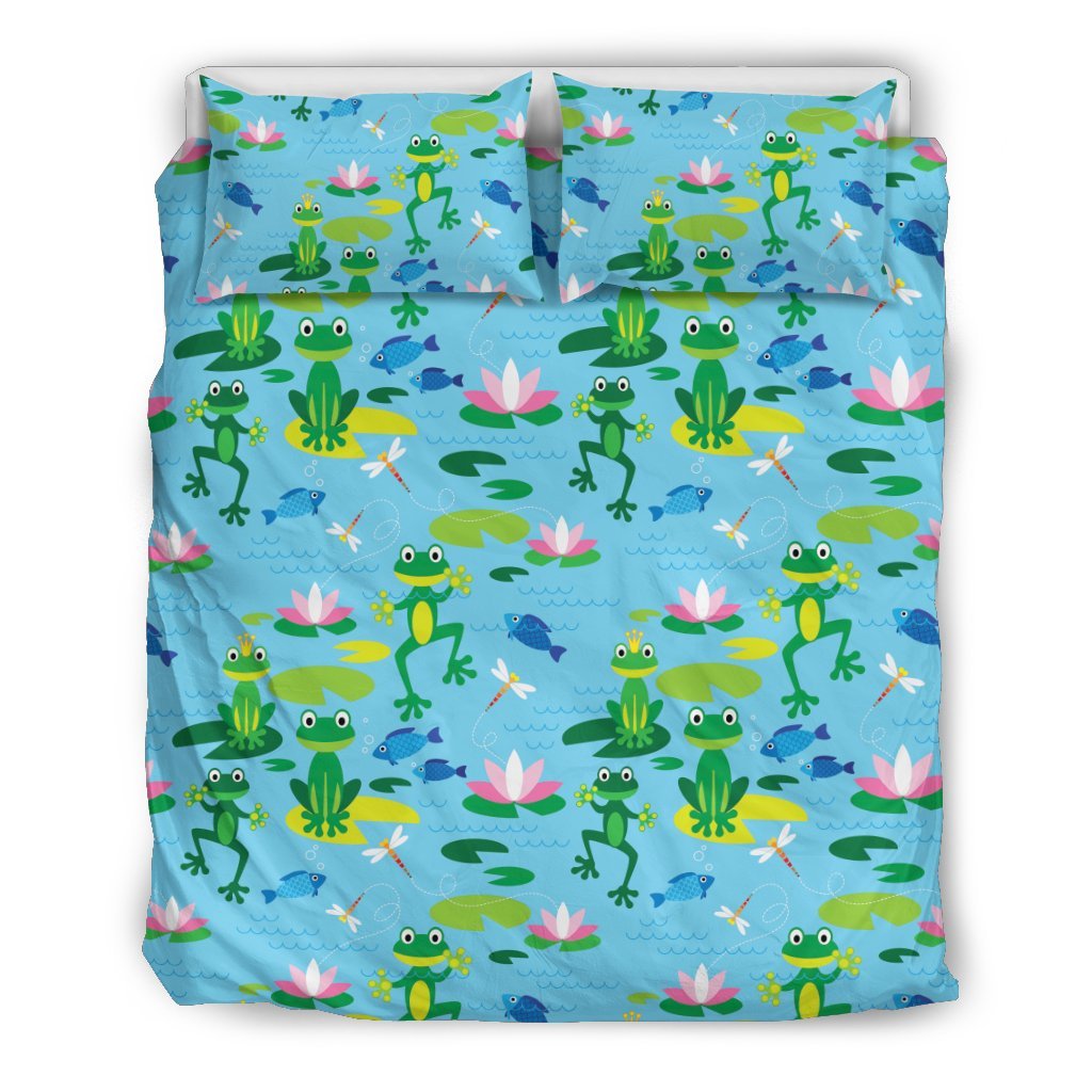 Print Pattern Frog Duvet Cover Bedding Set-grizzshop