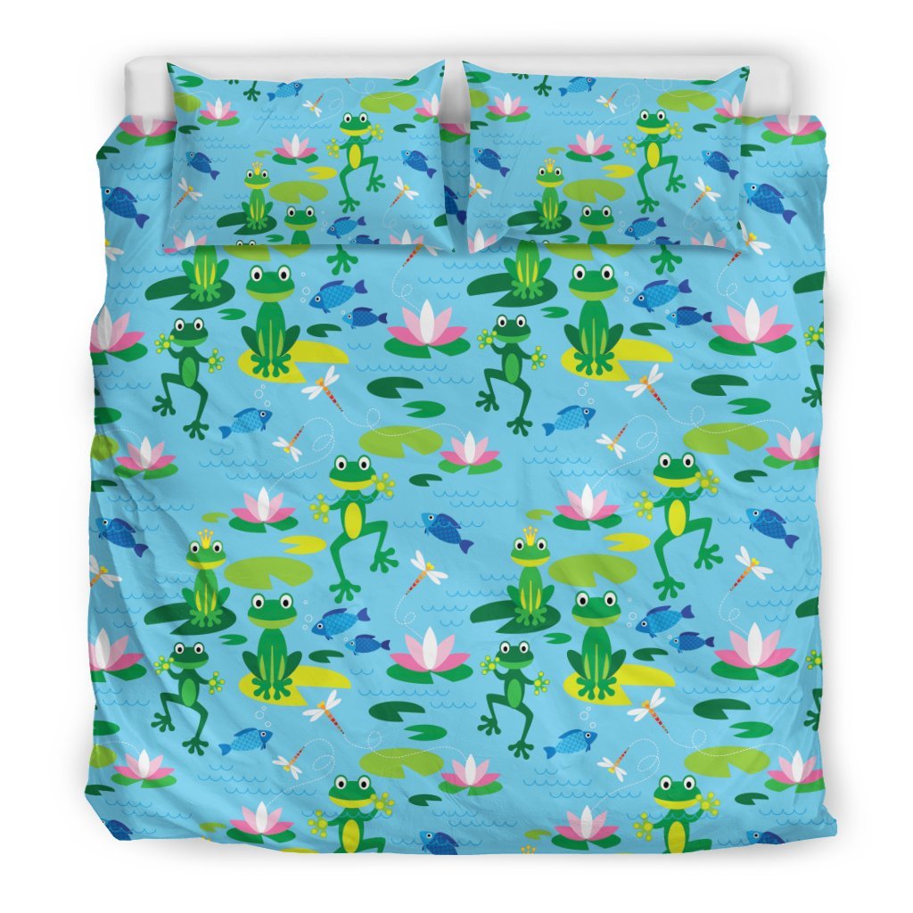 Print Pattern Frog Duvet Cover Bedding Set-grizzshop
