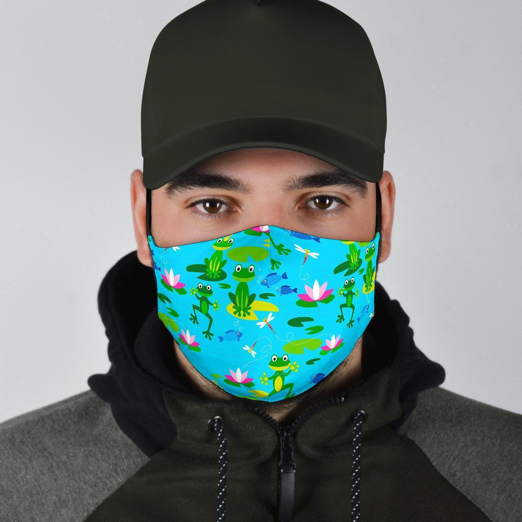 Print Pattern Frog Face Mask-grizzshop