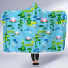 Print Pattern Frog Hooded Blanket-grizzshop