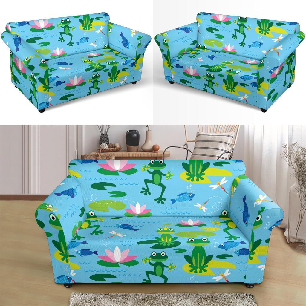 Print Pattern Frog Loveseat Cover-grizzshop