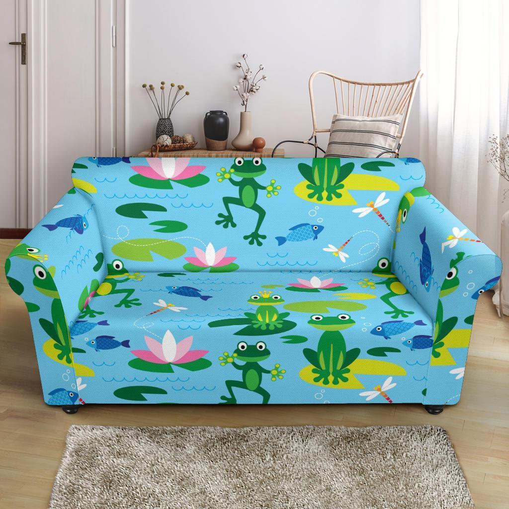 Print Pattern Frog Loveseat Cover-grizzshop