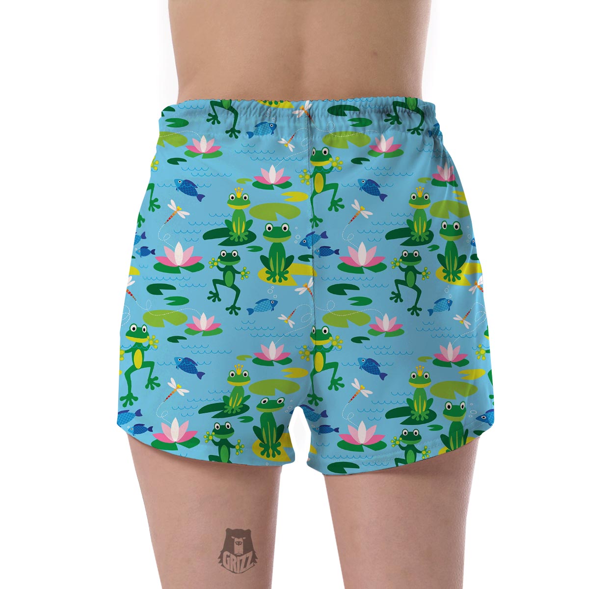 Print Pattern Frog Women's Shorts-grizzshop