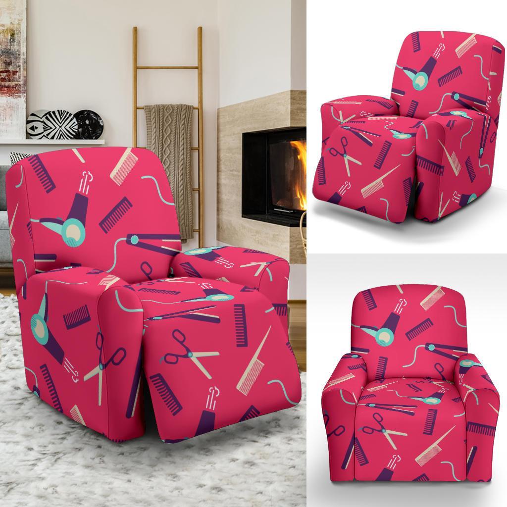 Print Pattern Hair Stylist Recliner Cover-grizzshop