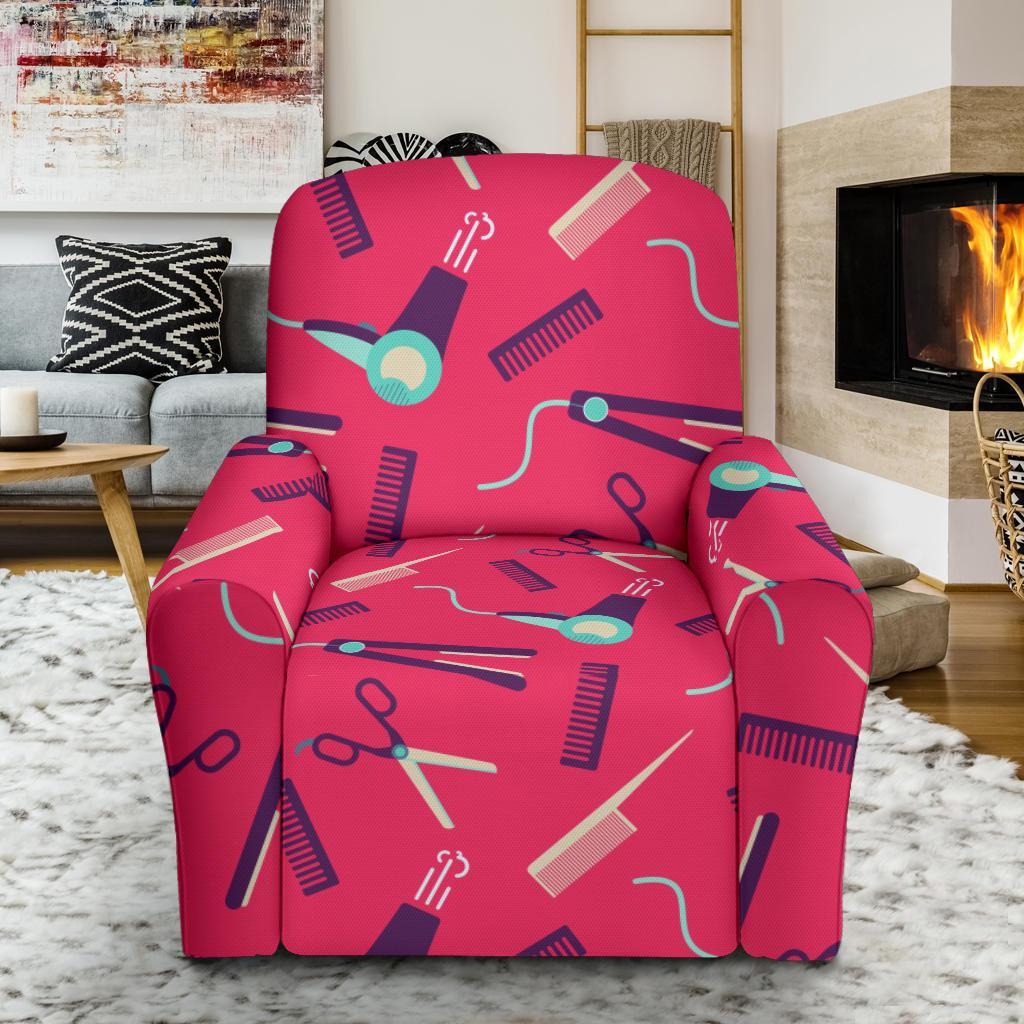 Print Pattern Hair Stylist Recliner Cover-grizzshop