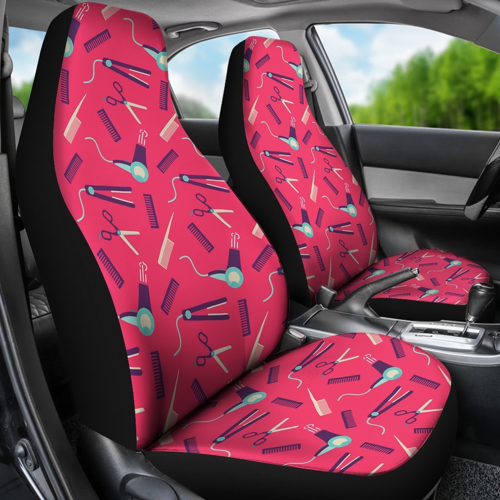 Print Pattern Hair Stylist Universal Fit Car Seat Cover-grizzshop