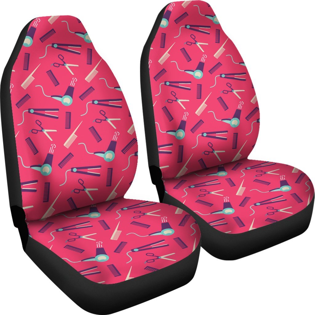 Print Pattern Hair Stylist Universal Fit Car Seat Cover-grizzshop