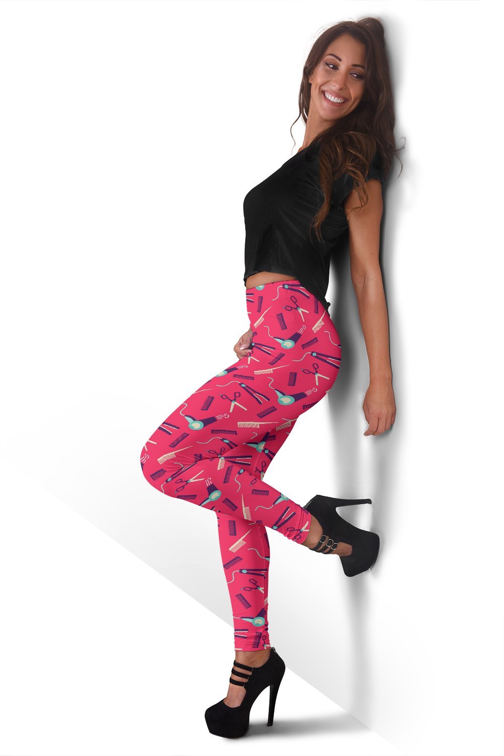 Print Pattern Hair Stylist Women Leggings-grizzshop