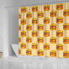 Print Pattern Hamburger Bathroom Shower Curtain-grizzshop