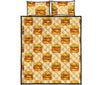 Print Pattern Hamburger Bed Set Quilt-grizzshop