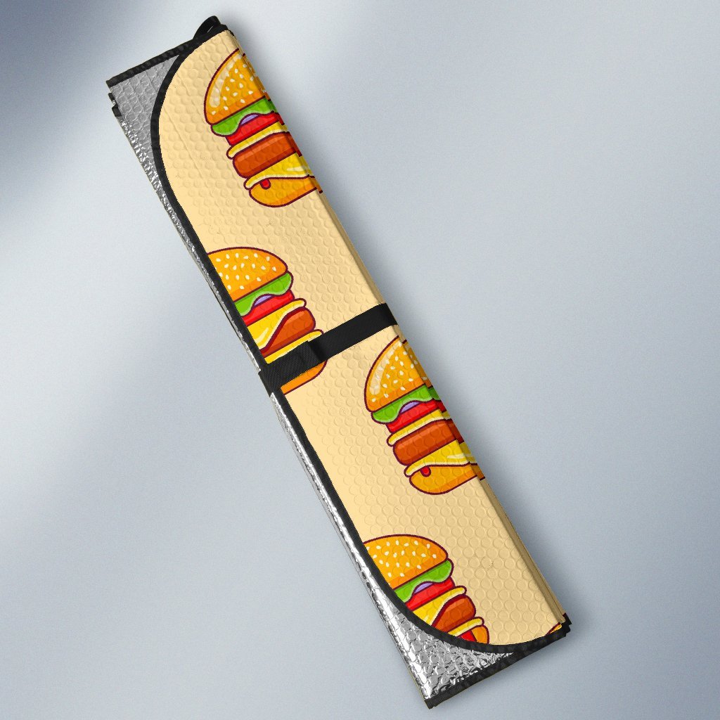 Print Pattern Hamburger Car Sun Shade-grizzshop