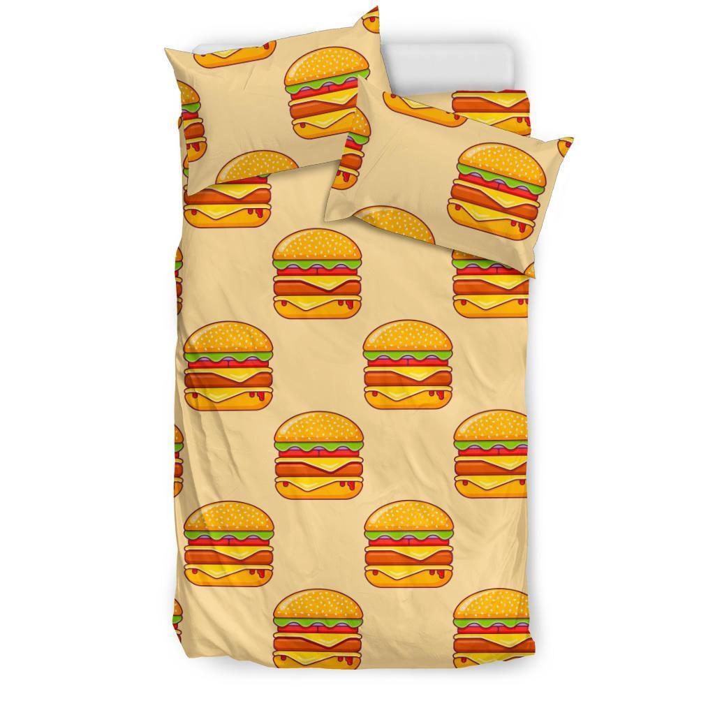Print Pattern Hamburger Duvet Cover Bedding Set-grizzshop