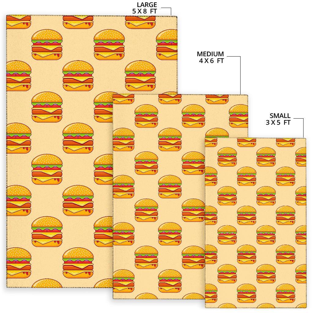 Print Pattern Hamburger Floor Mat-grizzshop