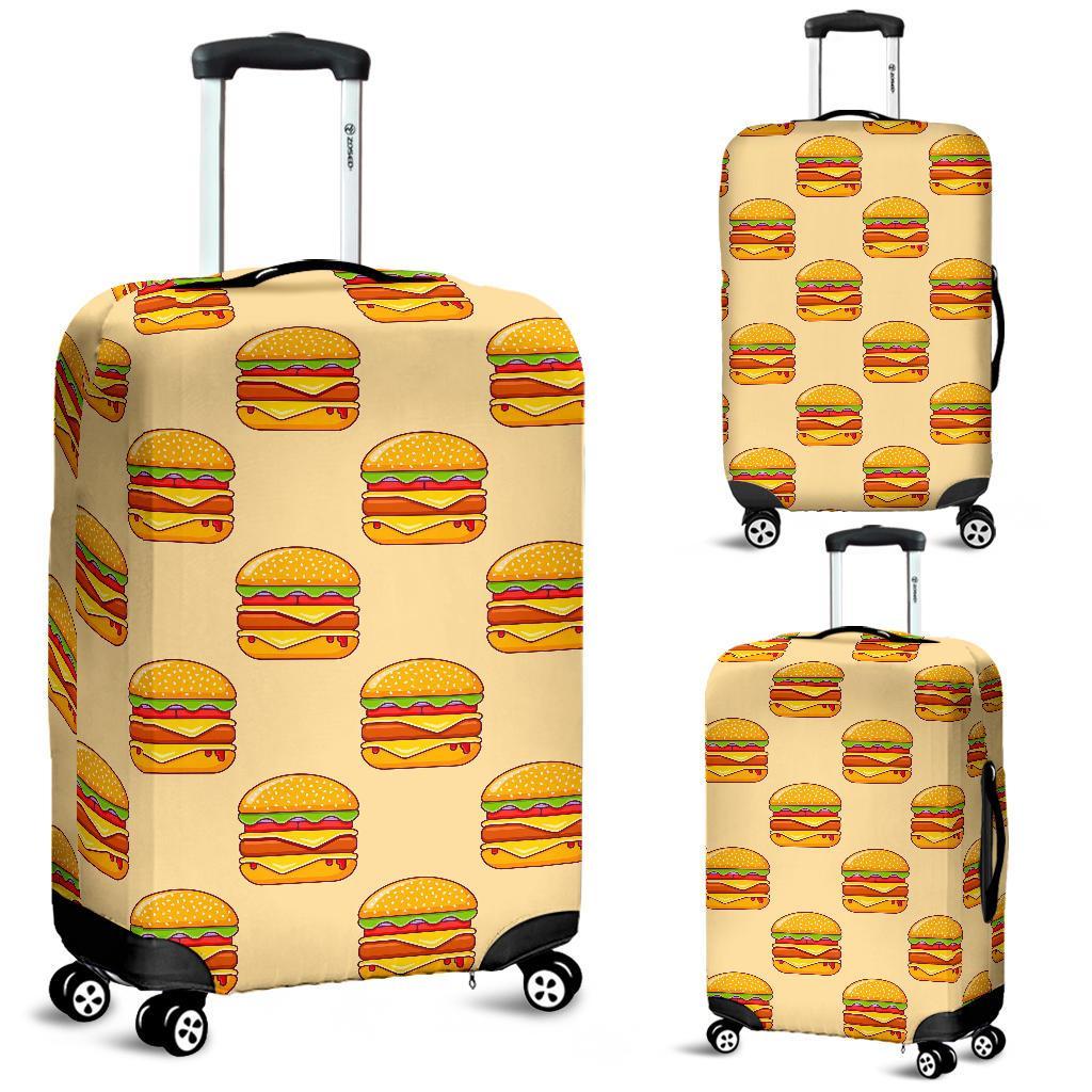 Print Pattern Hamburger Luggage Cover Protector-grizzshop