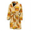 Print Pattern Hamburger Men Long Robe-grizzshop