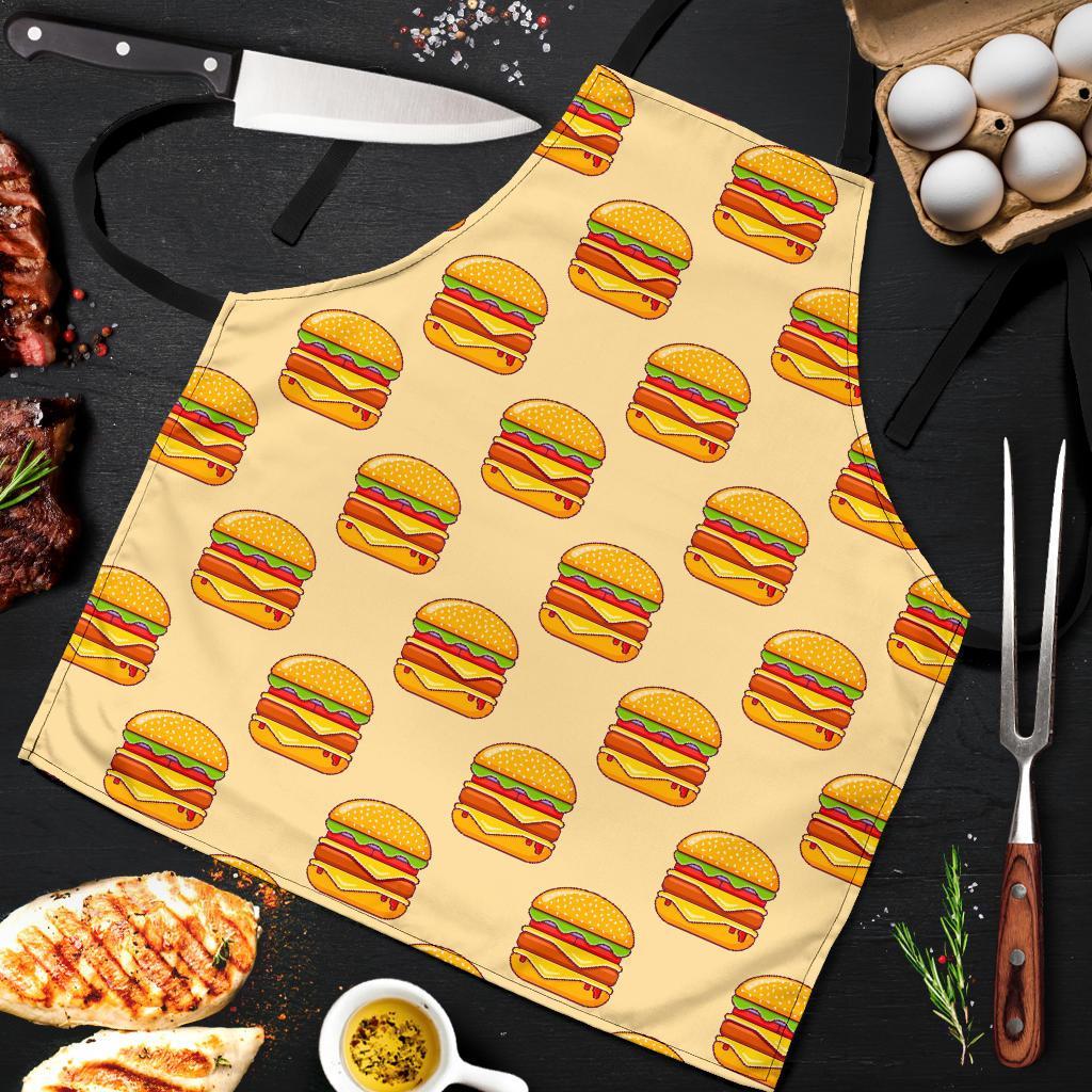 Print Pattern Hamburger Men's Apron-grizzshop