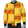 Print Pattern Hamburger Men's Bomber Jacket-grizzshop