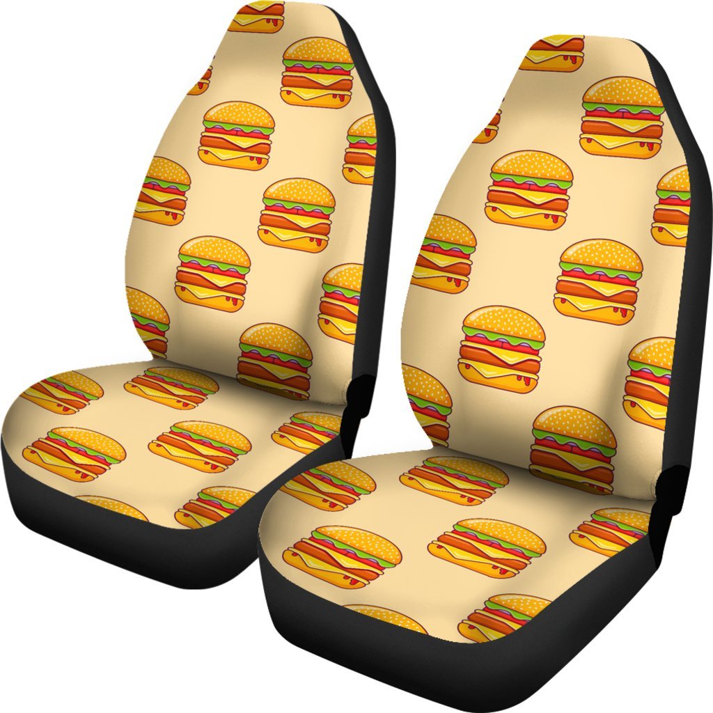 Print Pattern Hamburger Universal Fit Car Seat Covers-grizzshop