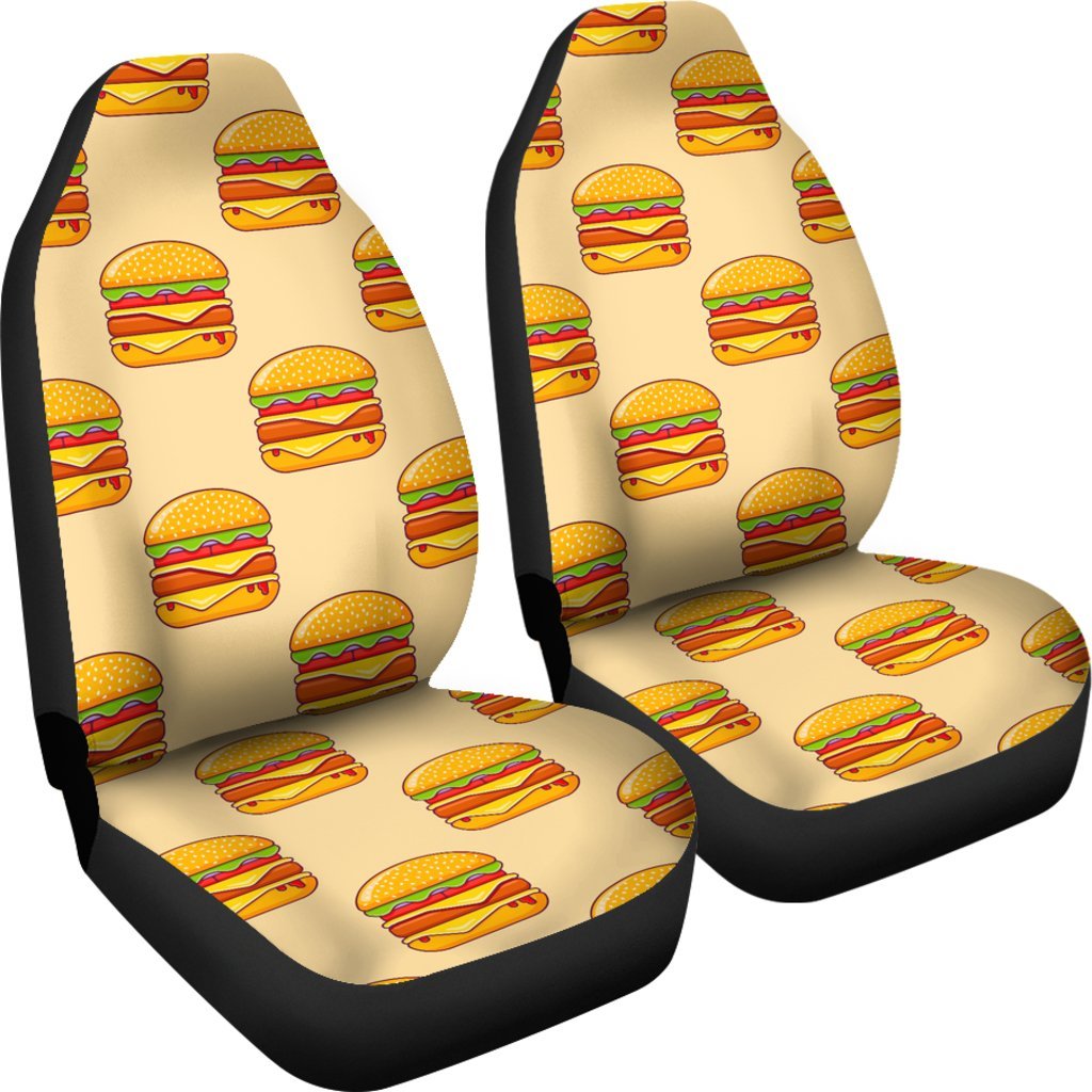 Print Pattern Hamburger Universal Fit Car Seat Covers-grizzshop