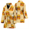 Print Pattern Hamburger Women Long Robe-grizzshop