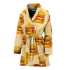 Print Pattern Hamburger Women Long Robe-grizzshop