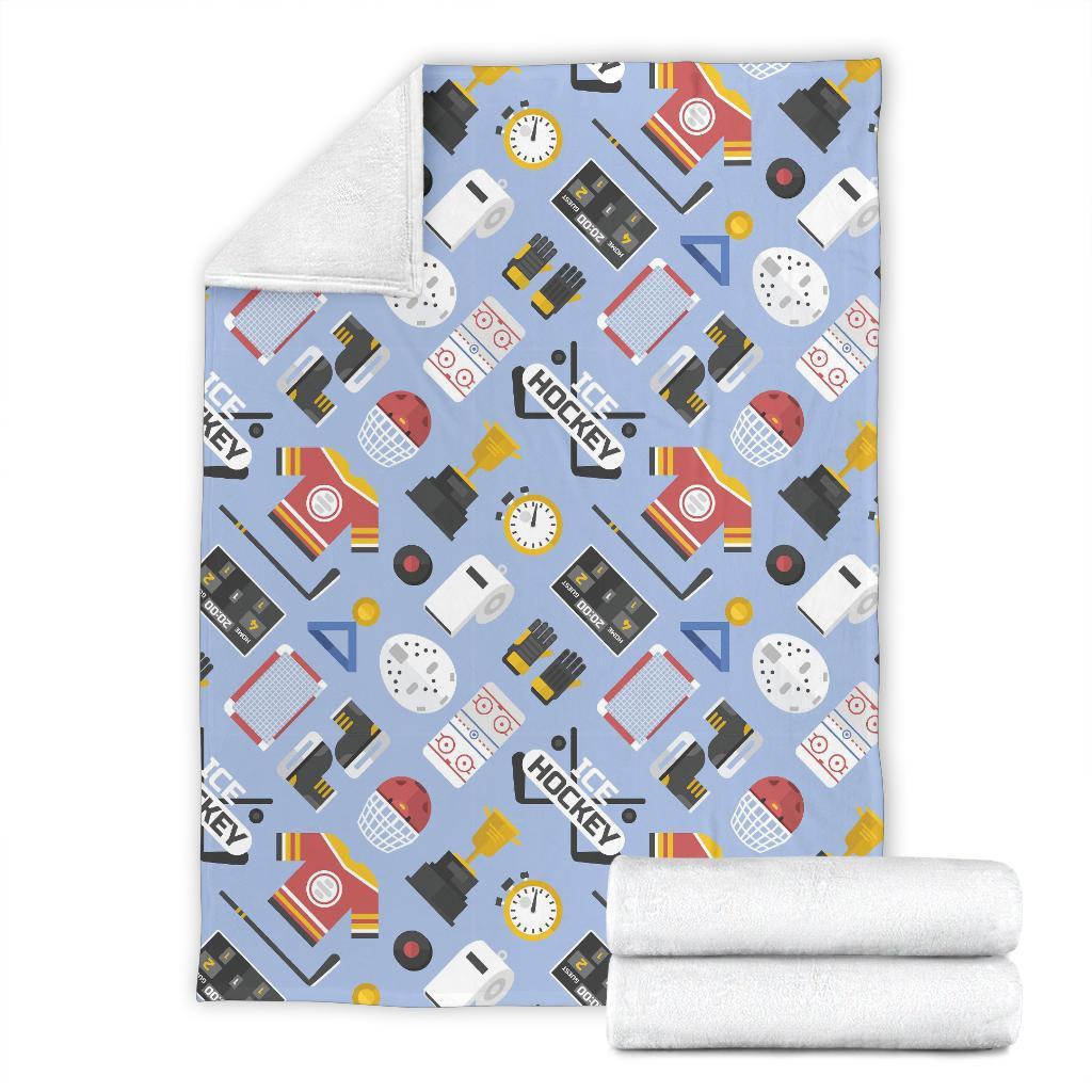 Print Pattern Hockey Blanket-grizzshop