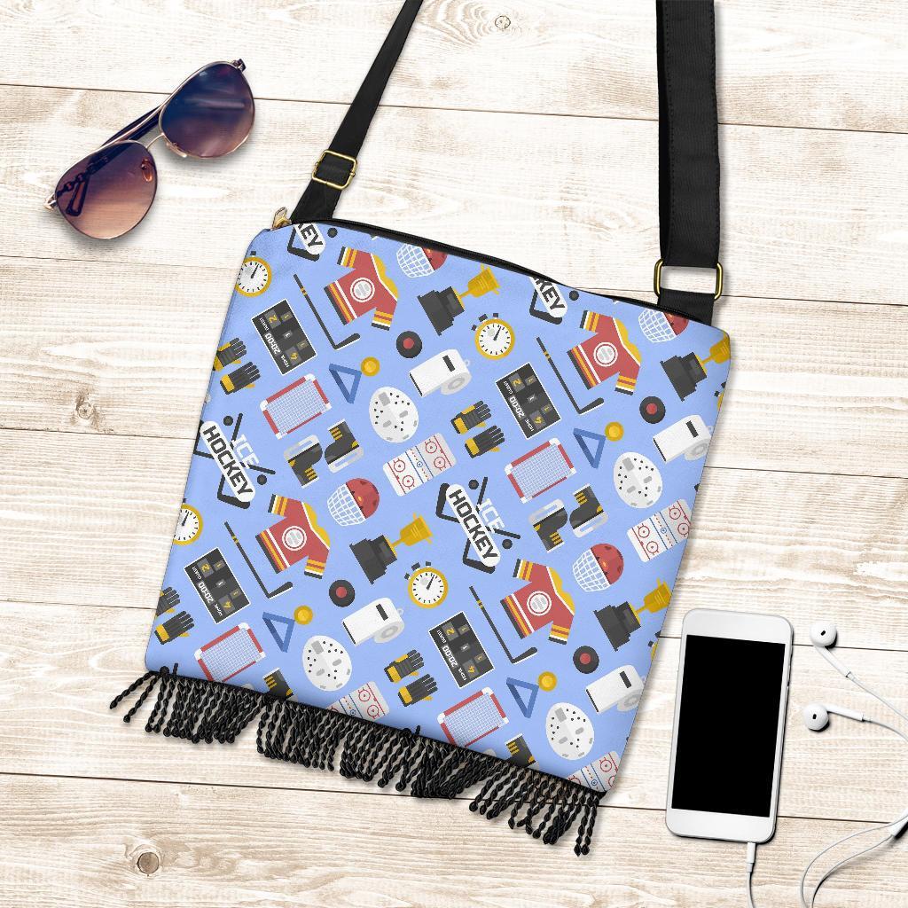 Print Pattern Hockey Crossbody Bags-grizzshop