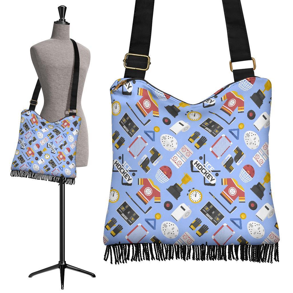 Print Pattern Hockey Crossbody Bags-grizzshop