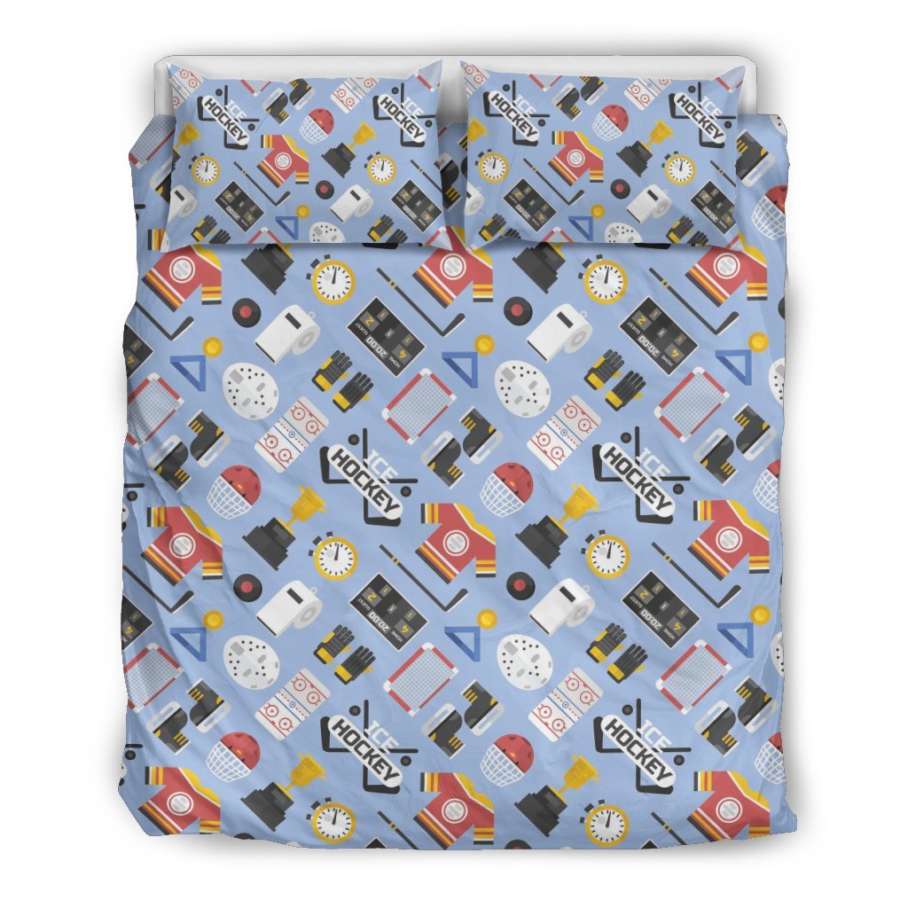 Print Pattern Hockey Duvet Cover Bedding Set-grizzshop