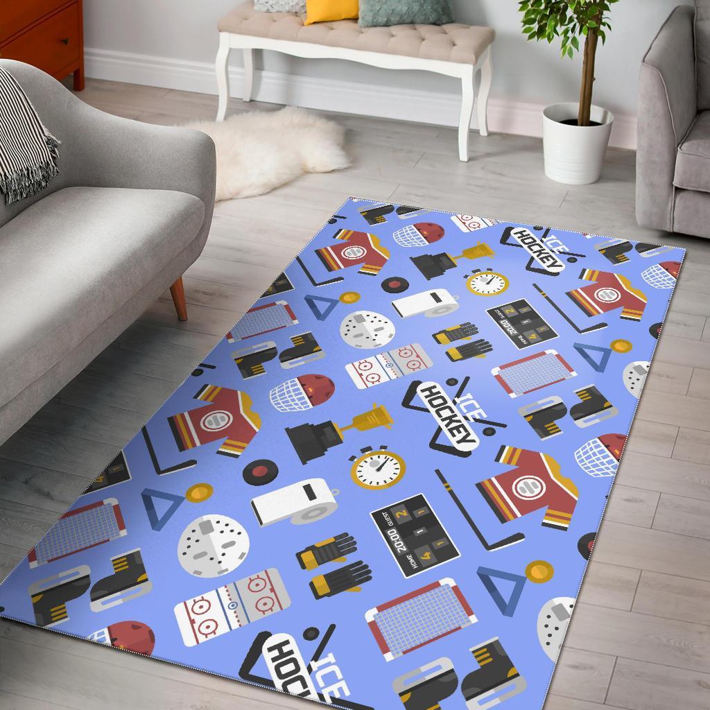 Print Pattern Hockey Floor Mat-grizzshop