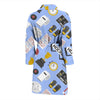 Print Pattern Hockey Men Long Robe-grizzshop