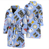 Print Pattern Hockey Men Long Robe-grizzshop